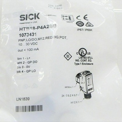 one new sick HTB18-P4A2BB 1073431 Photoelectric Sensors ship 50 days later