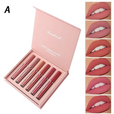 6pcs Matte Lipstick Set Waterproof Long Lasting Make Up Lipstick Beauty Cosmeti.