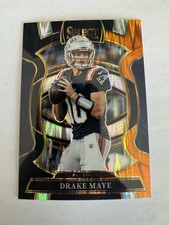 2025 PANINI SELECT #80 DRAKE MAYE PRIZM CONCOURSE BLACK & ORANGE SHOCK 