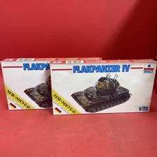 Two-ESCI 1/72 Scale Flakpanzer IV Open Model Kit # 8310