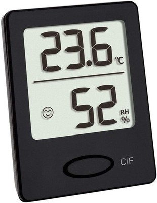 TFA Dostmann Digitales Thermo-Hygrometer, Hygrometer digital für innen,