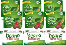 Beano Extra Strength Gas Relief Tablets Vegetarian Antigas Support - 6 Pack