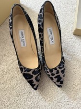 Jimmy Choo Romy 100 Leopard Print Heels size 37.5/ 7.5