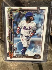 2025 Topps Holiday - Holiday Variation Luisangel Acuna #H113 (RC) NY Mets