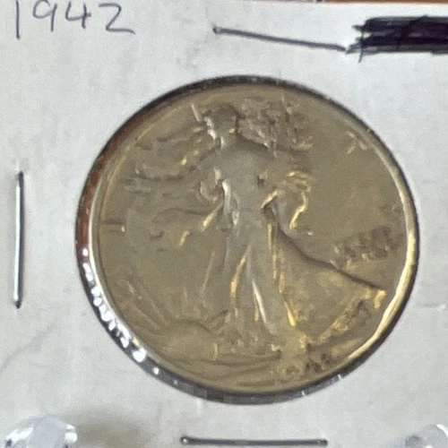 1942 Liberty Walking Half Dollar Silver Coin Circulated Business Strike 50C