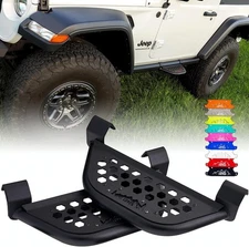 IAG EZ-Step for Jeep Wrangler 2018+ 2 Door w/OEM rocktails - Black Logo Plate