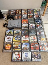 Sony PlayStation 1 Ps1 Console Bundle Including 33 Games. Controller & Cables.
