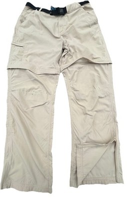 Eastern Mountain Sports EMS Womens 6 Convertible Hiking Pants Zip Off Khaki Belt