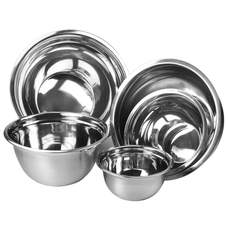 Ybm Home Deep Professional Stainless Steel Mixing Bowls Set Of 4 For Baking