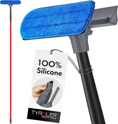 #ad Tyroler 2 in 1 High Window Cleaner Squeee Anti Rust Handle $31.19
