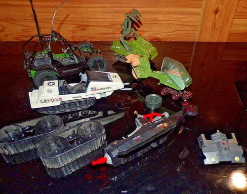 Vintage 80's G.I. Joe Hasbro Junkyard Lot of Action Figure Vehicles