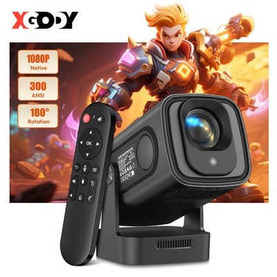 XGODY Gimbal 5 Pro 4K Projektor Smart Android Beamer Bluetooth LED WiFi Heimkino