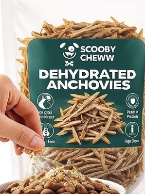 3.5 Oz Dehydrated Anchovies for Dogs and Cats | 100% Natural Single-Ingredien...
