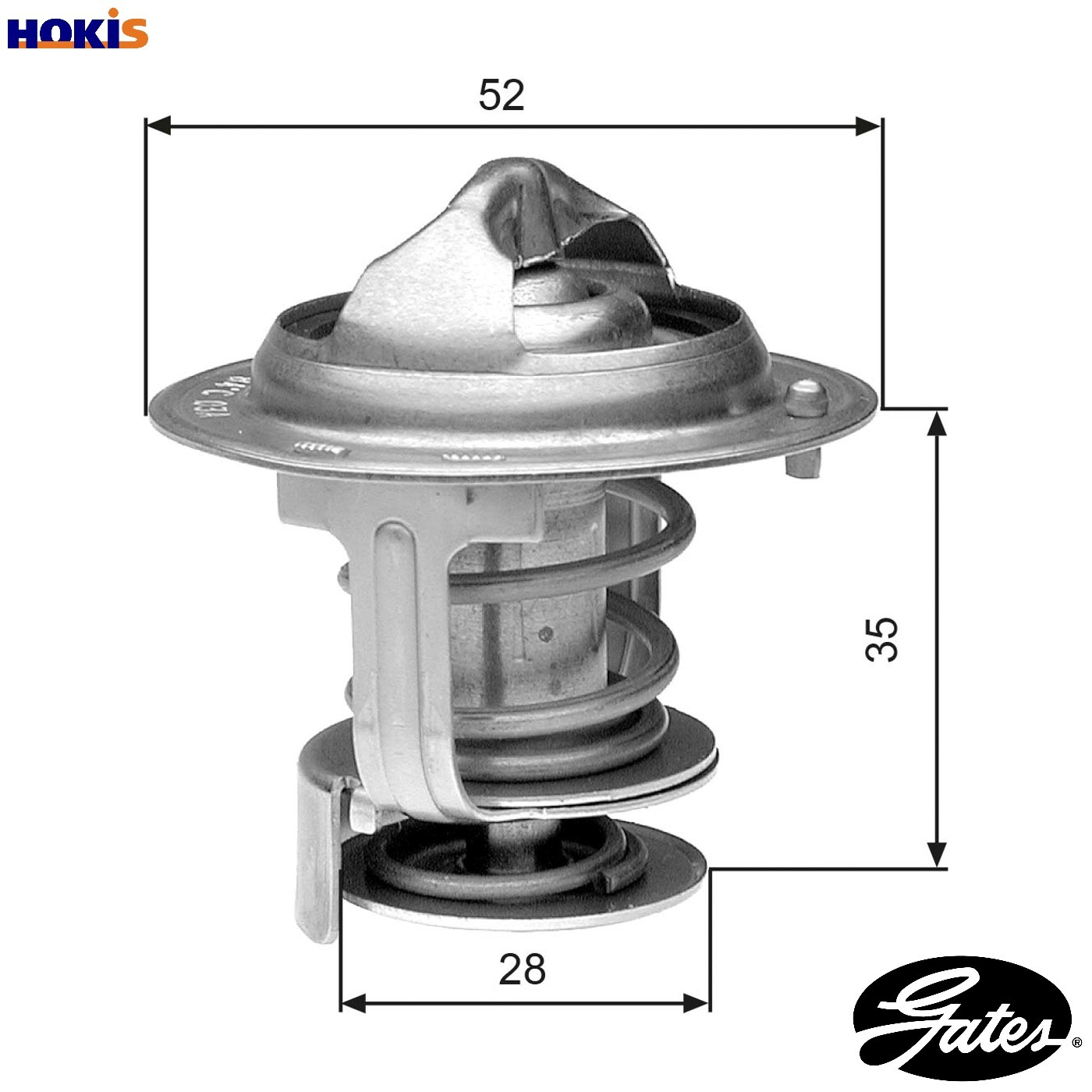 Coolant Thermostat Fits Daihatsu Applause Charade Hijet Piaggio GATES TH29478G1 - Image 22