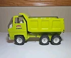 Vintage 1970's Tonka Hydraulic 13" Green Dump Truck Pressed Steel
