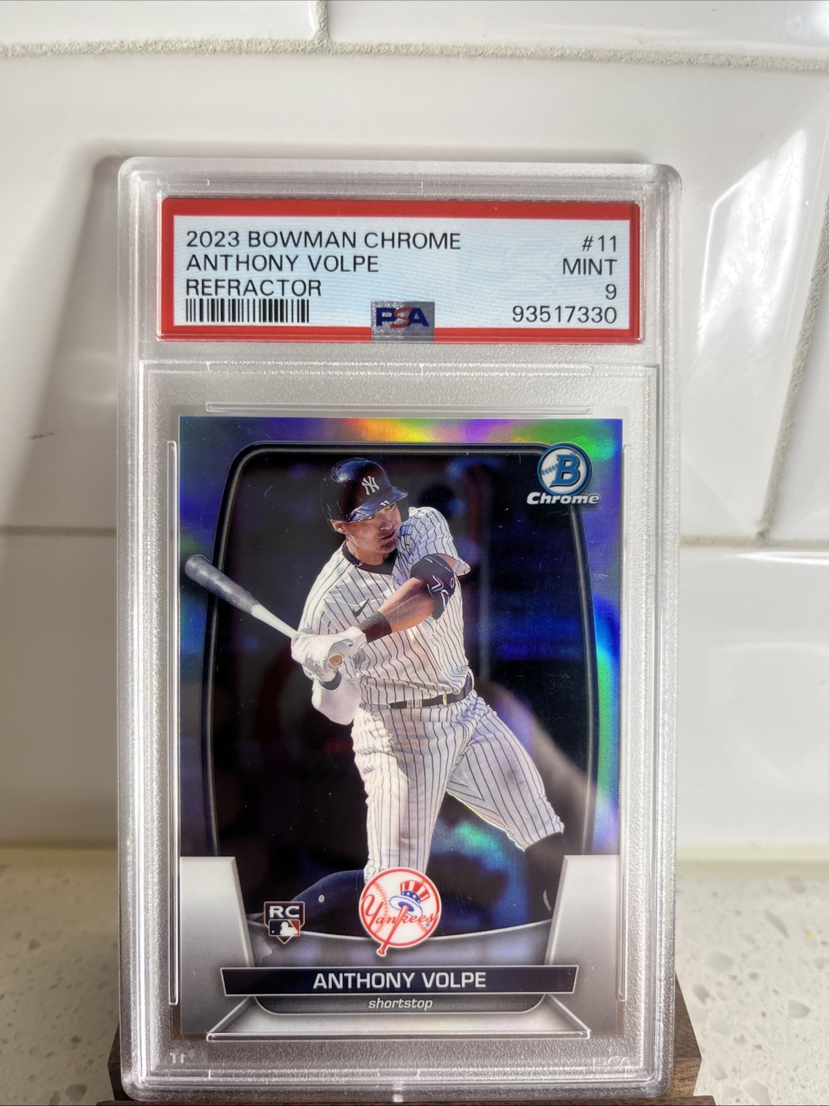 2023 Bowman Chrome - Anthony Volpe #11 Refractor /499 (RC)