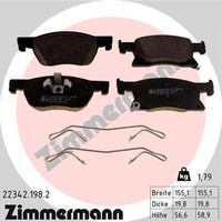 Zimmermann Bremsbelagsatz Scheibenbremse 22342.198.2 FüR Astra Opel 22342 B16