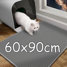 Cat Litter Mat Double Layer Waterproof Honeycomb Trapping Mat Washable Non-Slip