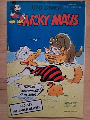 Walt Disney's Mickey Mouse No. 8 from August 1955 - ORIGINAL Comic Book