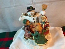 Lang and Wise Merry Round Snowmen Christmas Figurine Susan Winget 1st Ed 1998 #4