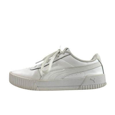 Puma Carina Women's White Leather Low Top Lace Up Athletic Sneakers Shoes Size 7