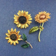 Fashion Sunflower Flower Brooch Party Clothing Accessories Pin Brooch Woman Gift