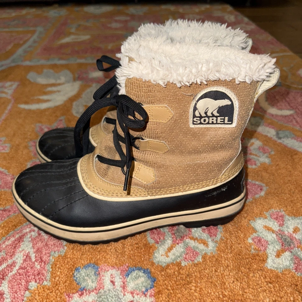 Botas de lluvia Sorel para mujer forradas de piel sintética impermeables invierno otoño talla 9  Foto 3 de 4