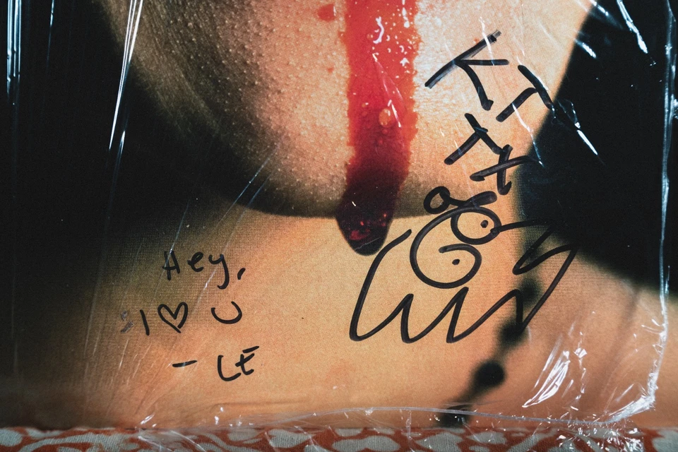 SIGNED Die Spitz Teeth Evangeline RED MARBLE vinyl sleater kinney bikini kill lp - Image 4 of 4
