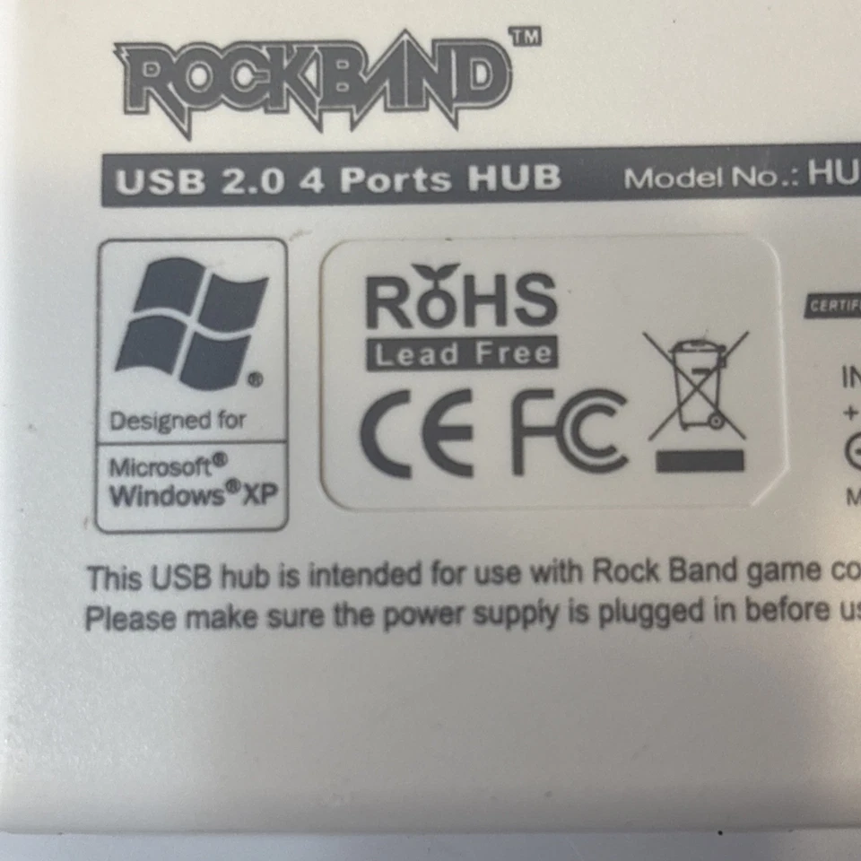 Rock Band USB 2.0 4-Port Hub Adapter Wii PS3 PS2 Guitar Hero Drums Works - Image 3 of 4