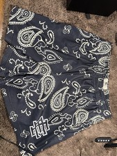 Eric Emanuel  Black Paisley Bandana Shorts