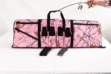 Pink Tactical Rifle Case with Pistol Pocket, Camo, Shady Lady Shooting