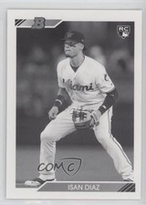 2020 Bowman Heritage Black & White Isan Diaz #5 Rookie RC 2o7