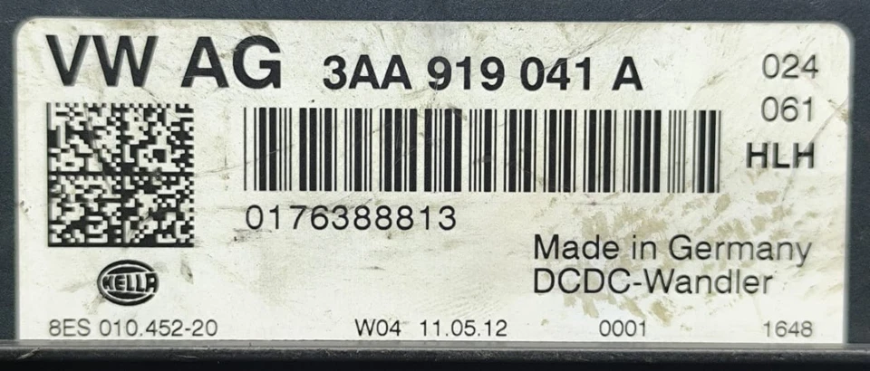 MÓDULO DE CONTROL ESTABILIZADOR DE VOLTAJE AUDI VW PASSAT SKODA 3AA919041A 2009-2017 Foto 3 de 4