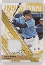 2019 Panini Elite Extra Edition Prospect Materials Gold 68/99 Evan White 11pj