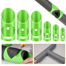 6PCS Pipe Insulation Cutting Guide Tool 15-53mm Molded Foam Rubber Pipe Cutter