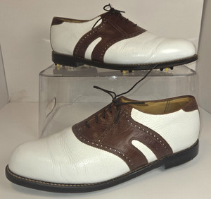 Florsheim Pro Stance Mens Size 8.5 Golf Shoes Two Tone Leather Kiltie Vintage Florsheim Golf Shoes | eBay main image 4