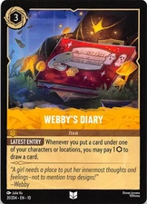Webby's Diary 31/204 Whispers in the Well Disney Lorcana 002225