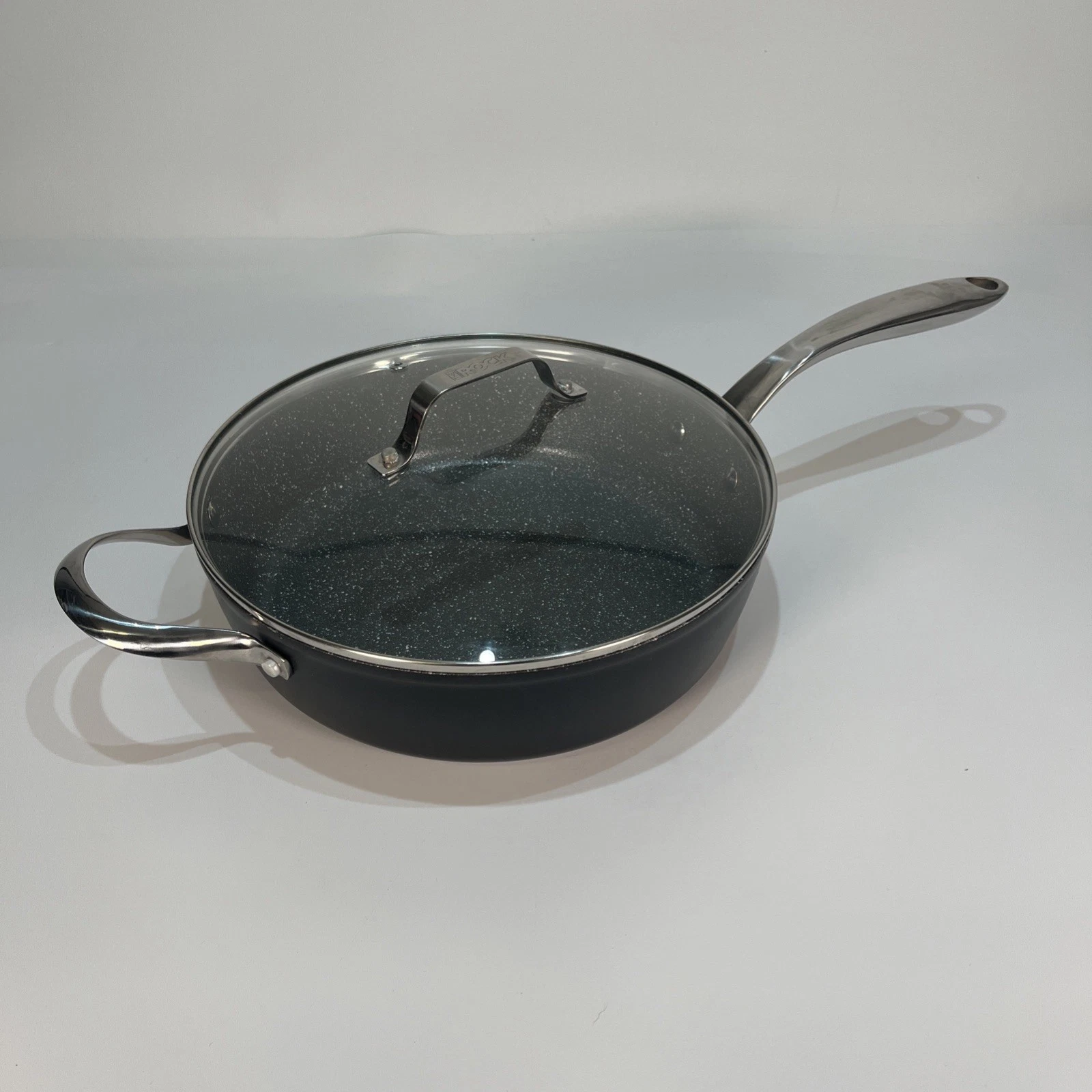 Starfrit The Rock Deep Pan With Lid Cookware 4.3L Used Good Condition