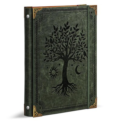 Leather 3 Ring Binder Fits 8.5''x11'' Letter Size Paper, 1 Inch Round Ring Bind...