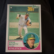 Topps 1983 Steve McCatty Oakland Athletics MLB Baseball Trading Card #493