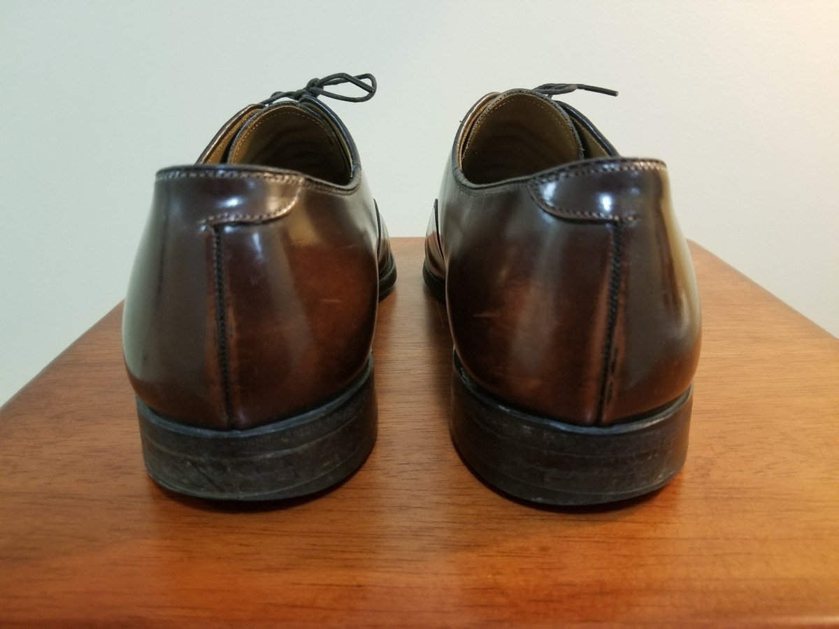 VTG Mens Sz 9 D Johnston‎ & Murphy Dress Shoes Optima Brown Lace Up Leather Johnston & Murphy Brown Wingtip Dress Shoes for Men for sale  main image 2