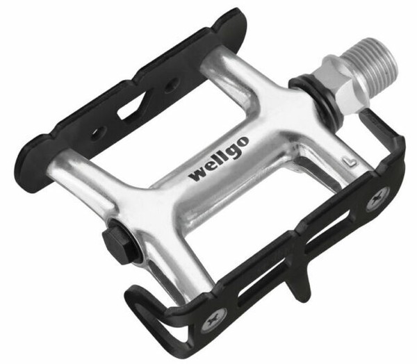 Flat Bike Pedals Wellgo R110b Road Quill Platform 9/16" Bearings Black