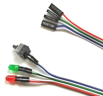 ATX Power Switch Cable for Open Mining Rig Case PC Motherboard On Off SW Reset