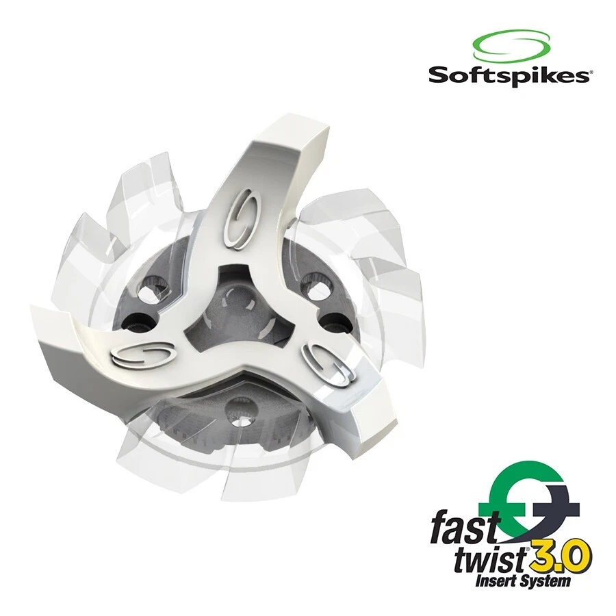 Softspikes TOUR FLEX PRO Fast Twist 3.0 Clear / White - pack of 18 cleats