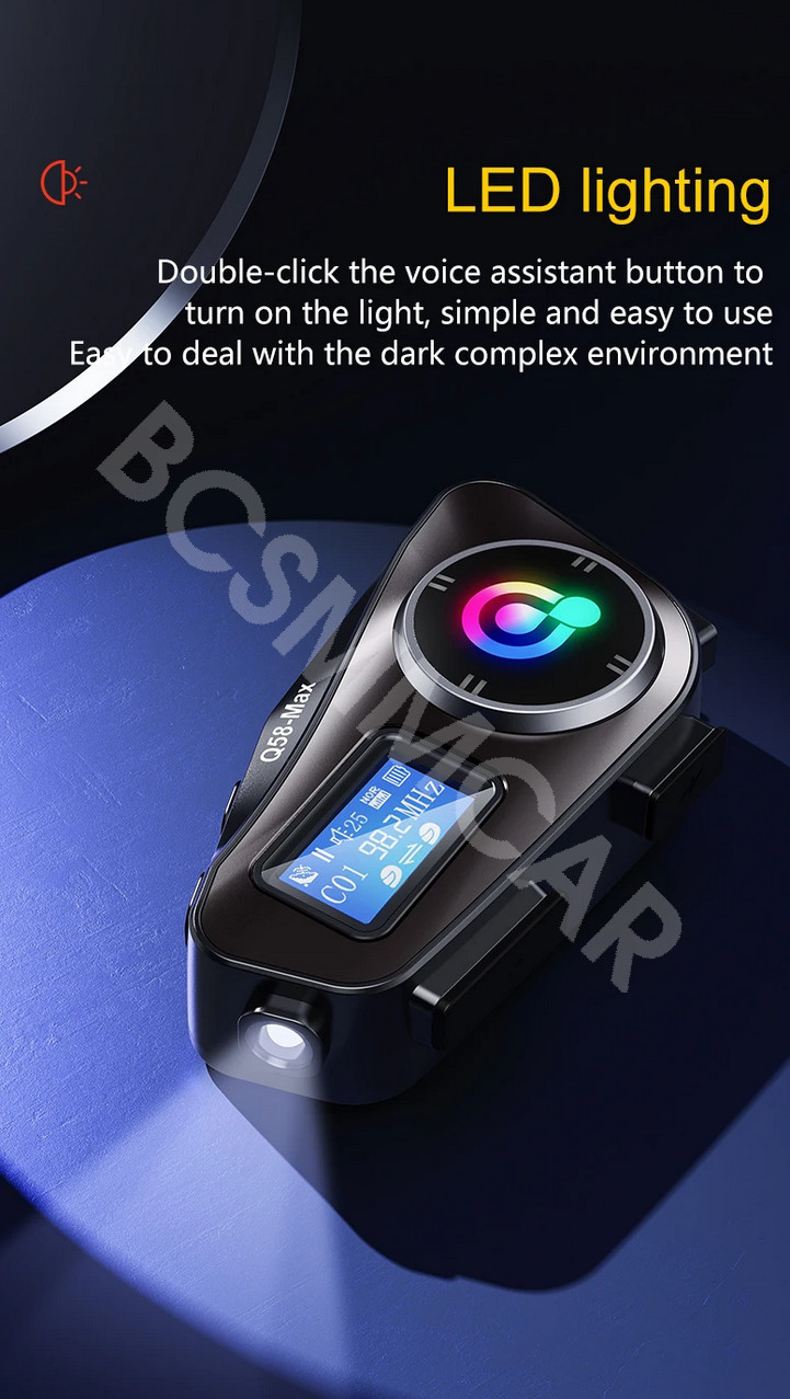 Motorcycle Intercom Bluetooth Helmet Headset Interphone Riders Music Sharing