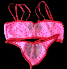 Size Medium/Large Fantasy Lingerie Bralette with Matching Thong