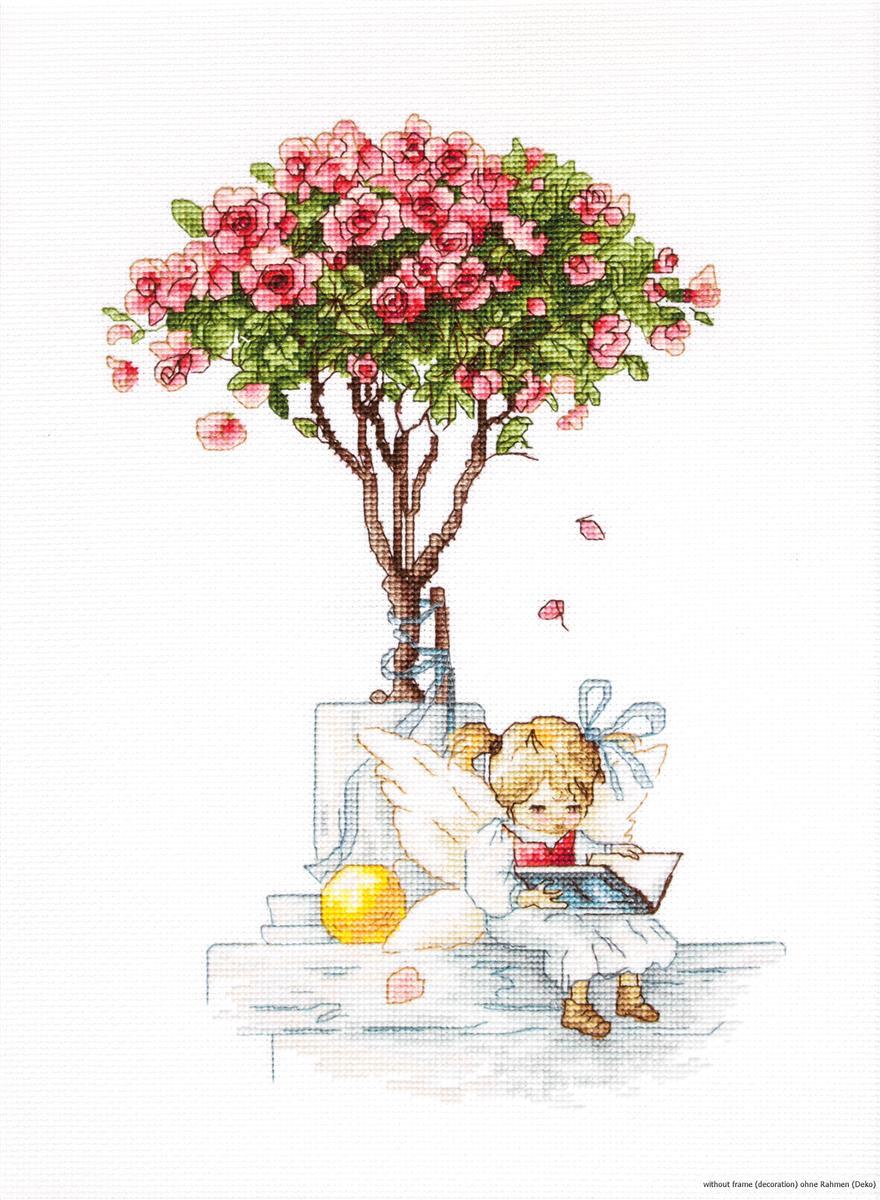 Luca-S counted Cross Stitch kit ""Roses tree"", 18x26,5cm, DIY