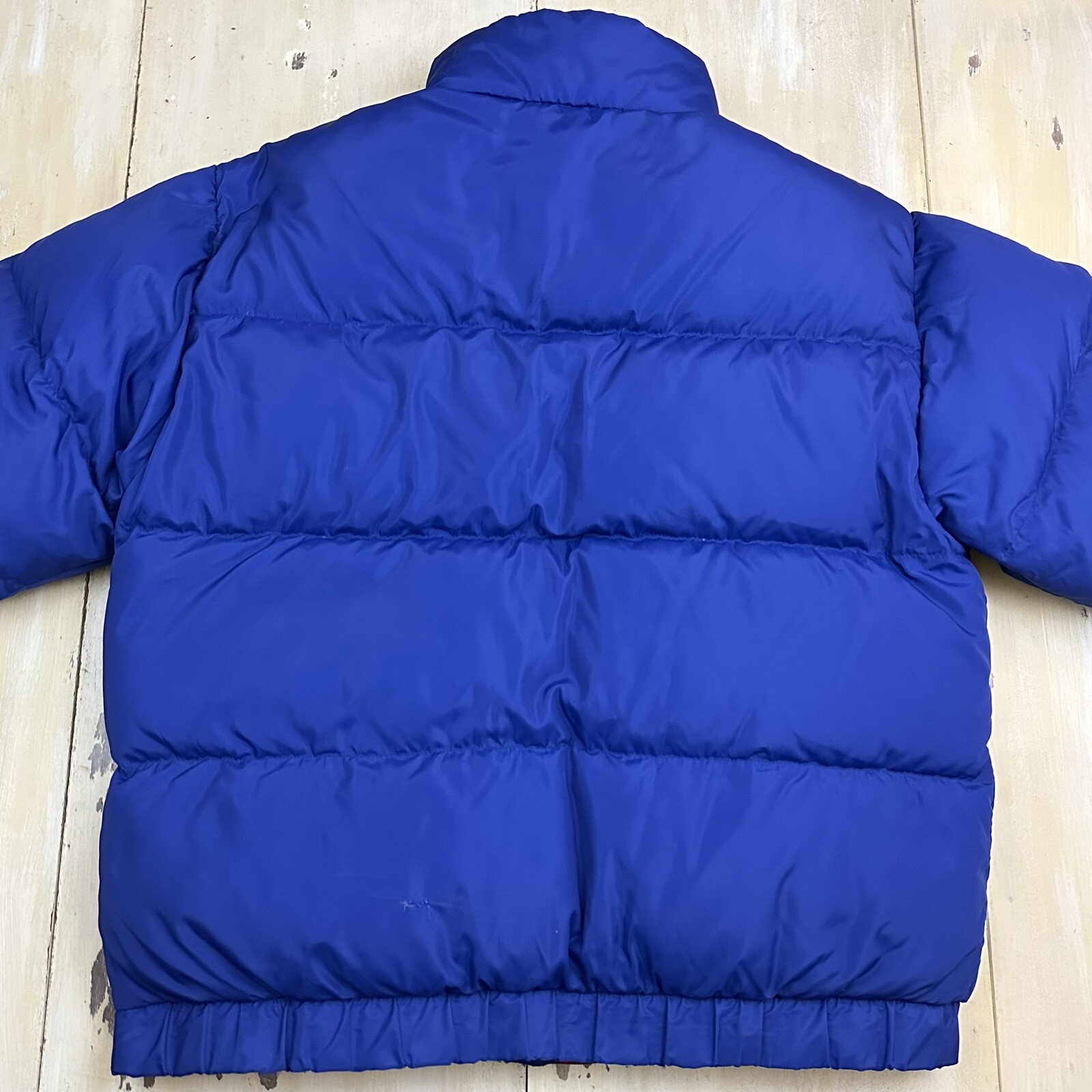 LANDS END Goose Down Royal Blue Puffer Winter Coat Jacket, Mens Unisex LARGE eBay