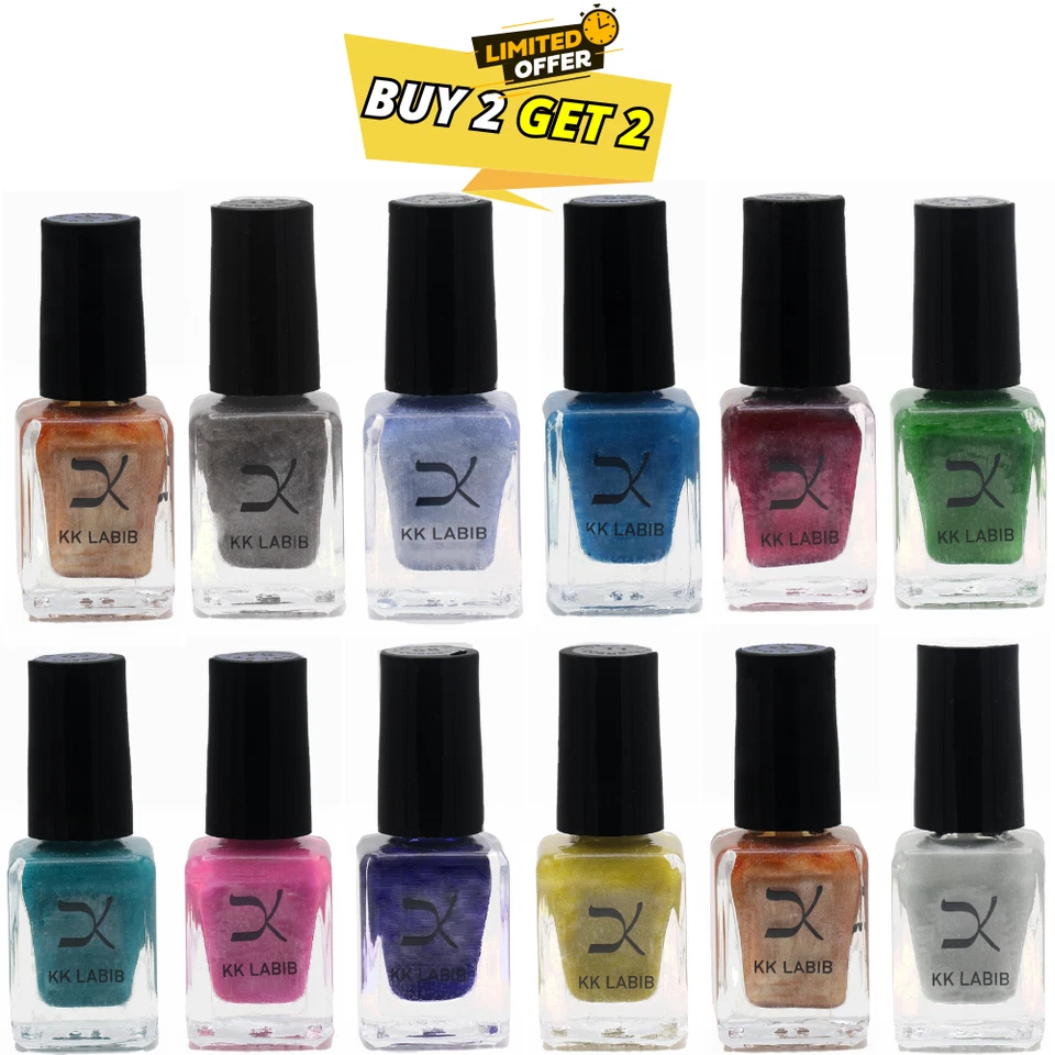 KK LABIB 8ml Metallic Nail Polish Mirror Effect Chrome Nail Art Polish Women Makeup UK