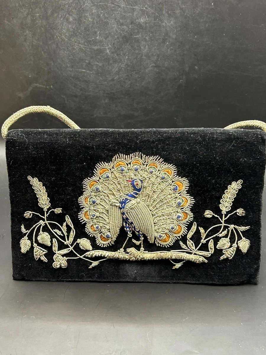 Royal Indian peacock Motif Classic Handbag